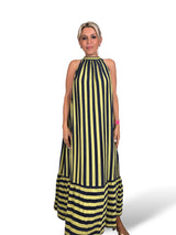 VESTIDO HALTER LAZADAS RAYAS