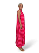 VESTIDO HALTER LAZADAS RAYAS