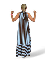 VESTIDO HALTER LAZADAS RAYAS