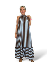 VESTIDO HALTER LAZADAS RAYAS