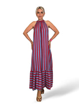 VESTIDO HALTER LAZADAS RAYAS
