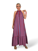 VESTIDO HALTER LAZADAS RAYAS