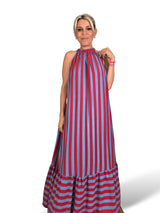VESTIDO HALTER LAZADAS RAYAS