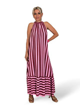 VESTIDO HALTER LAZADAS RAYAS