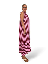 VESTIDO HALTER LAZADAS RAYAS