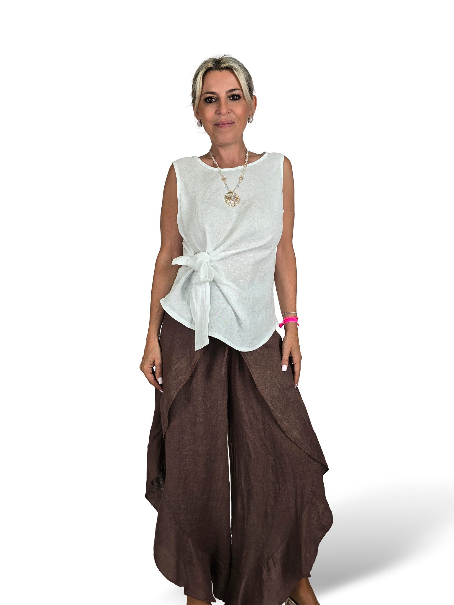 PANTALON LINO CAPRI PAREO