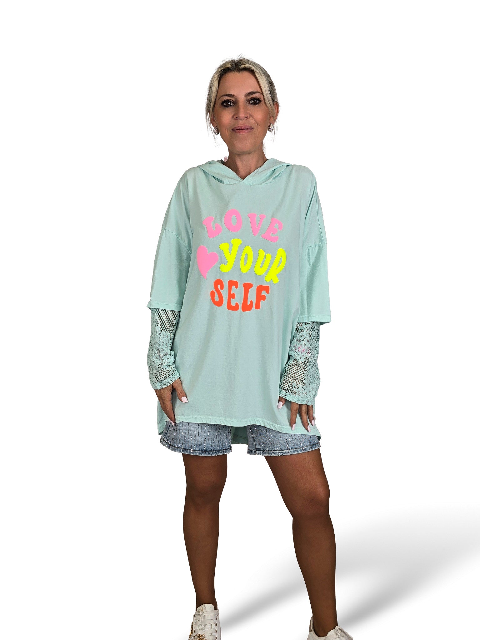 SUDADERA ASIMETRICA MANGA GUIPUR