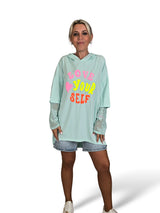 SUDADERA ASIMETRICA MANGA GUIPUR