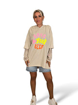 SUDADERA ASIMETRICA MANGA GUIPUR
