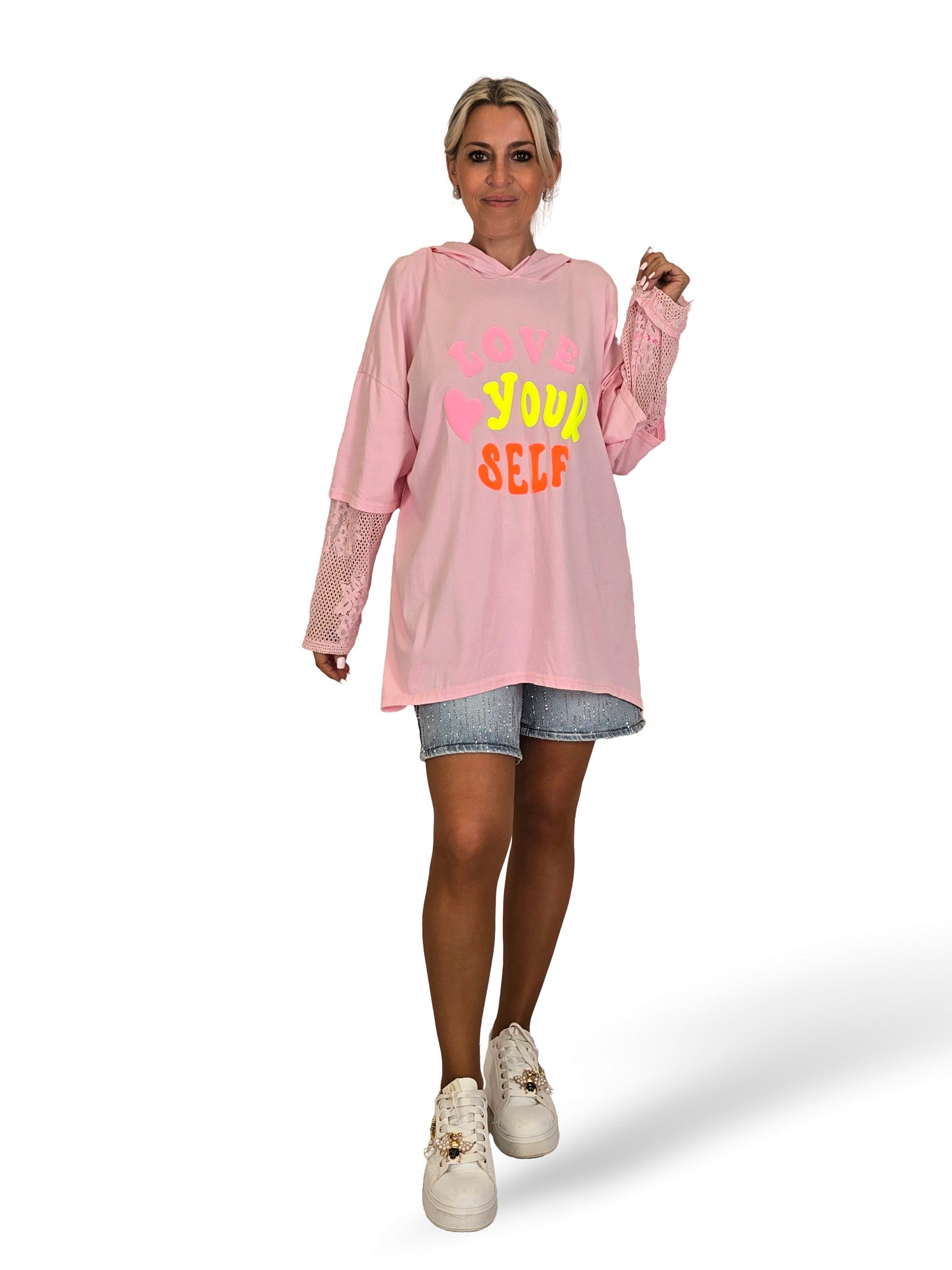 SUDADERA ASIMETRICA MANGA GUIPUR