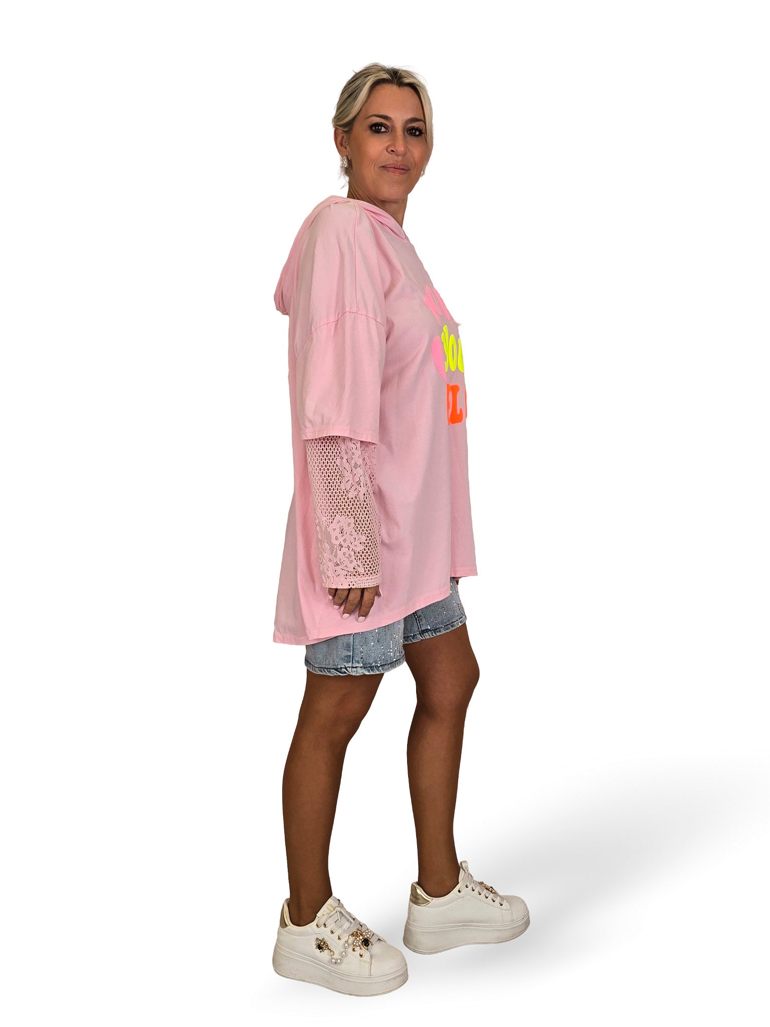 SUDADERA ASIMETRICA MANGA GUIPUR