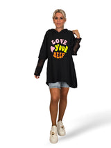 SUDADERA ASIMETRICA MANGA GUIPUR