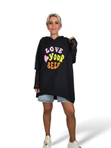 SUDADERA ASIMETRICA MANGA GUIPUR
