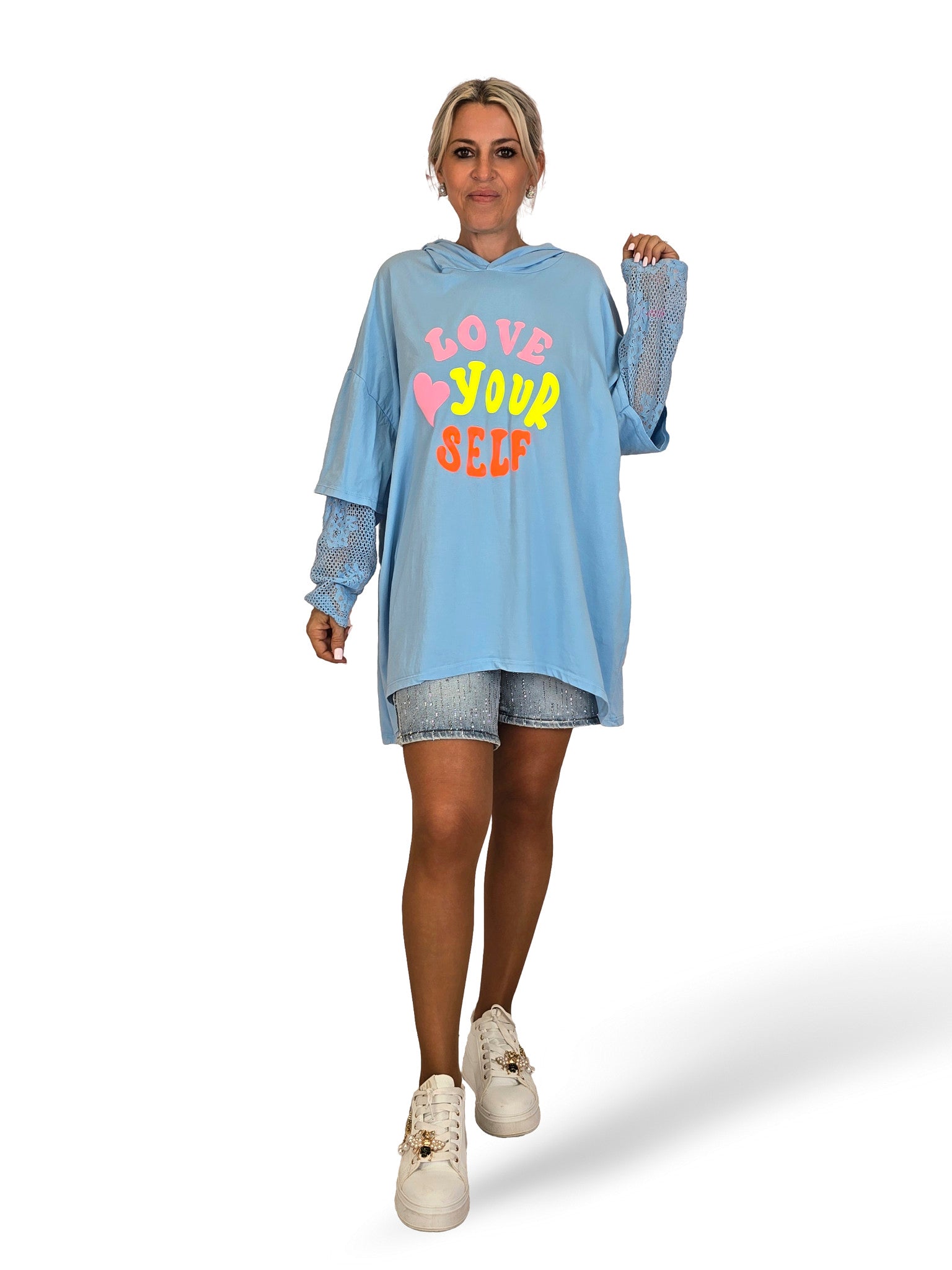 SUDADERA ASIMETRICA MANGA GUIPUR