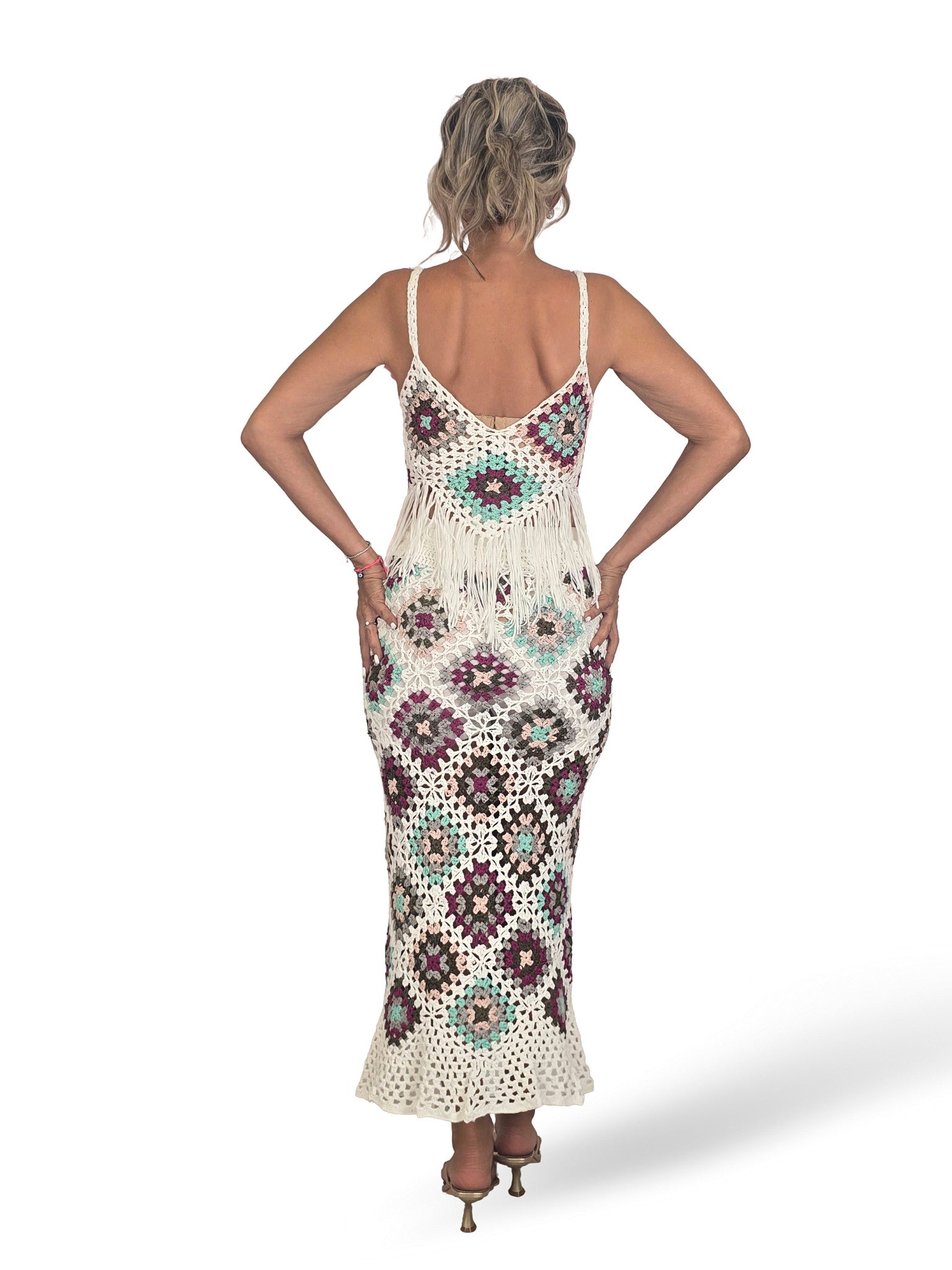 FALDA CROCHET ROMBOS