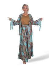KIMONO TURQUESA FLECOS