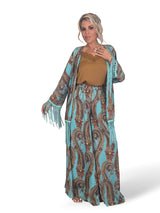 KIMONO TURQUESA FLECOS
