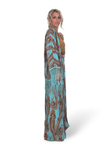 KIMONO TURQUESA FLECOS