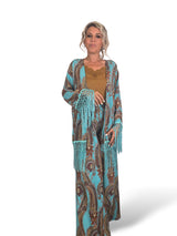 KIMONO TURQUESA FLECOS