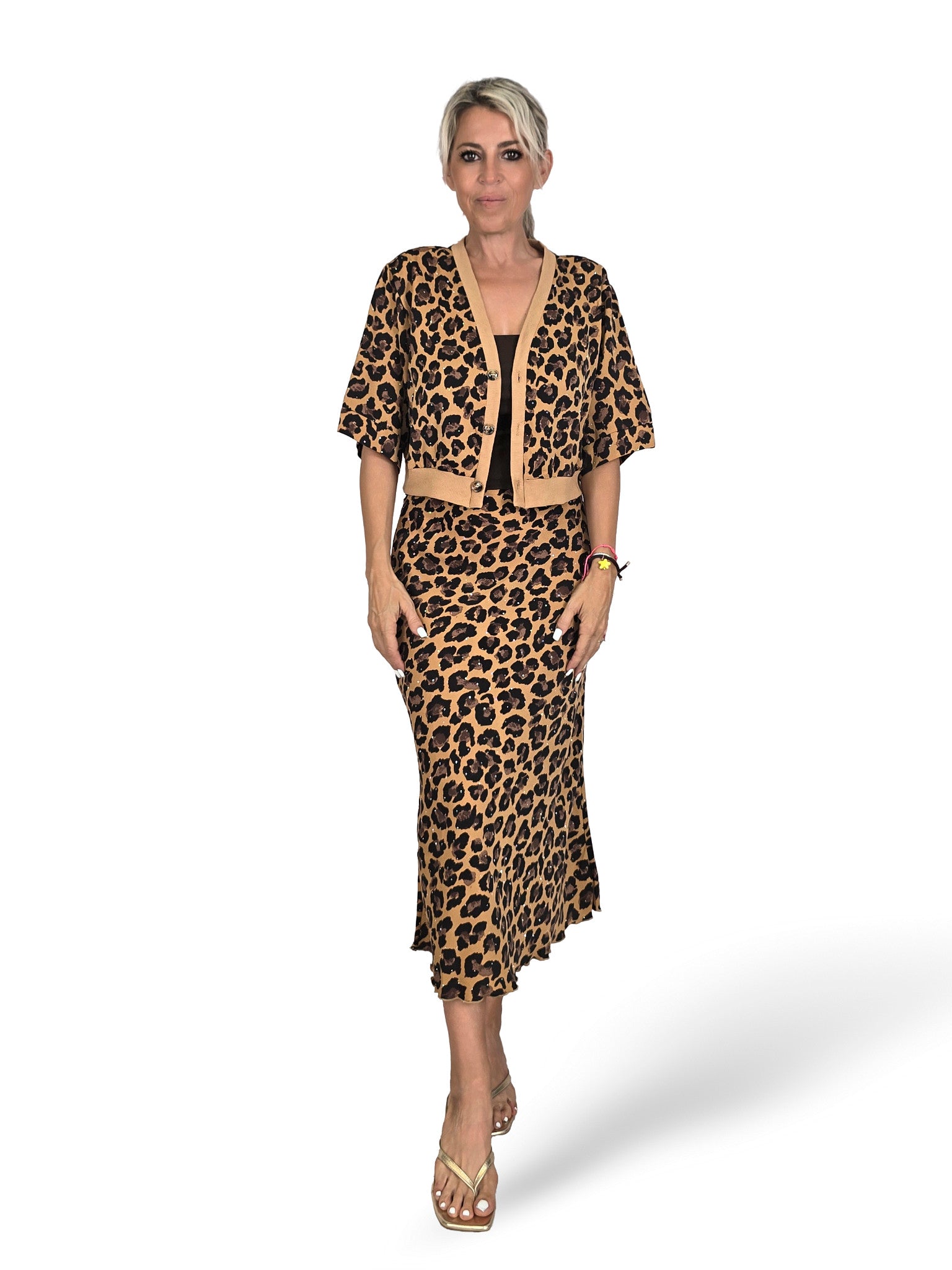 CONJUNTO ANIMAL PRINT STRASS