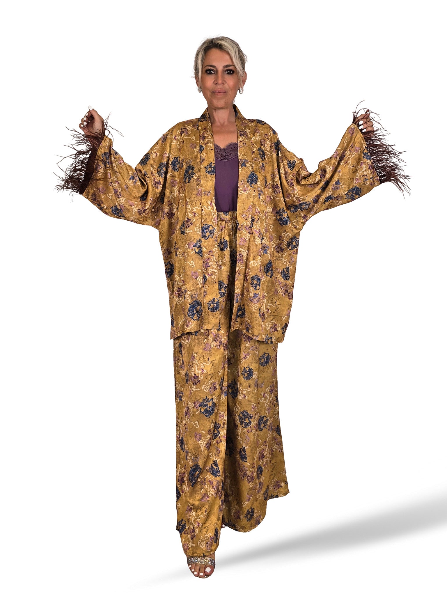 Kimono mit Bombay-Print