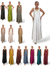 ROBE À LONGUES BRETELLES EN SATIN