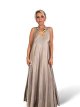ROBE À LONGUES BRETELLES EN SATIN