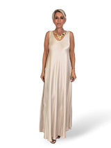ROBE À LONGUES BRETELLES EN SATIN