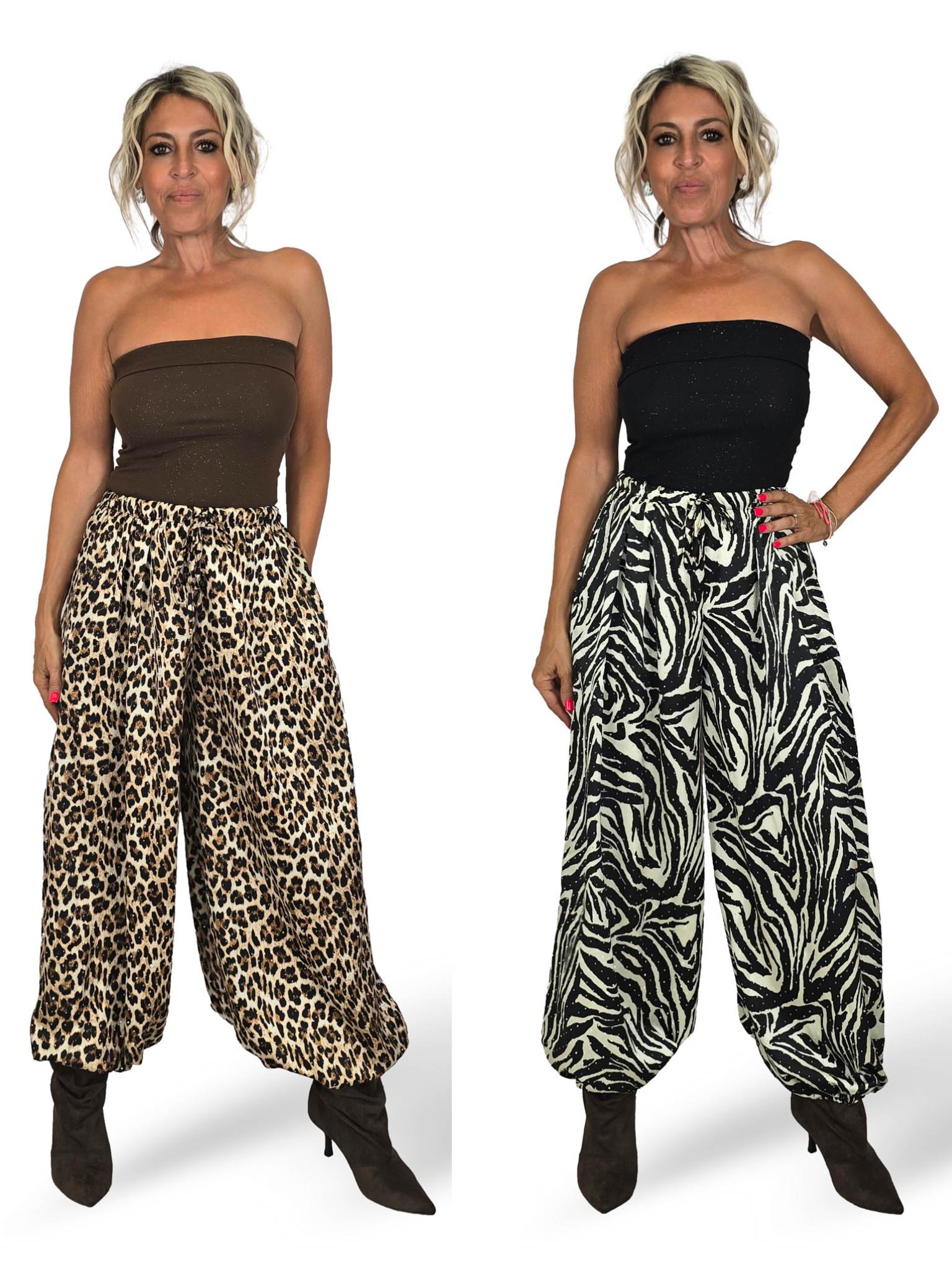 PANTALON ALADIN STRASS ESTAMPADO ANIMAL