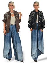 MAXI BOMBER FLOR LENTEJUELAS
