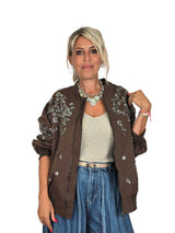 MAXI BOMBER FLOR LENTEJUELAS