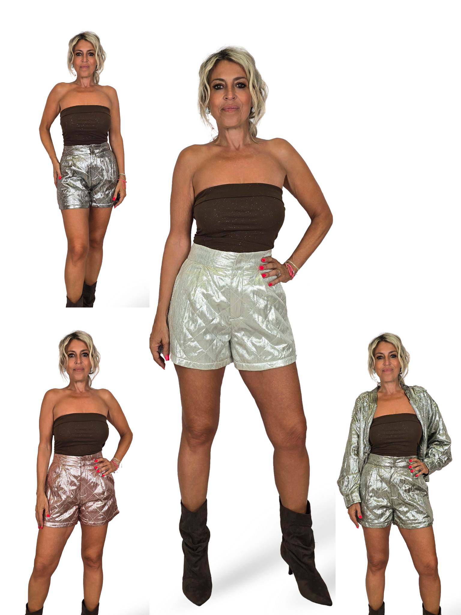 PANTALONCINI METALLICI GIOIELLI