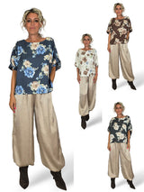 Bluse aus Tencel mit Blumenmuster