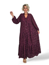 Abito lungo in pizzo stile Mao di Jot