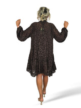Robe Mao courte en dentelle
