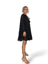 Robe Mao courte en dentelle