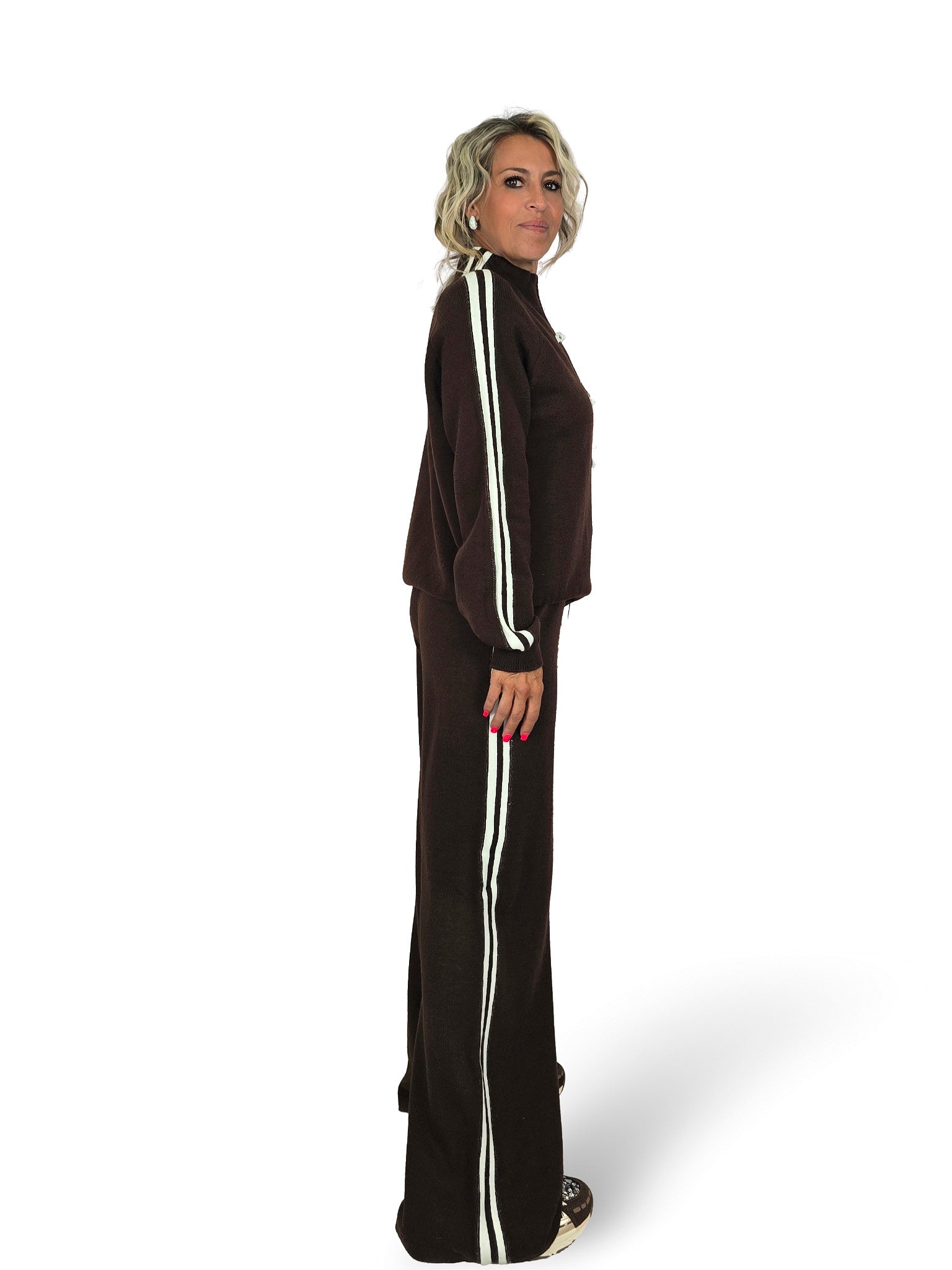 STRICKSET: JACKE UND PALAZZOHOSE
