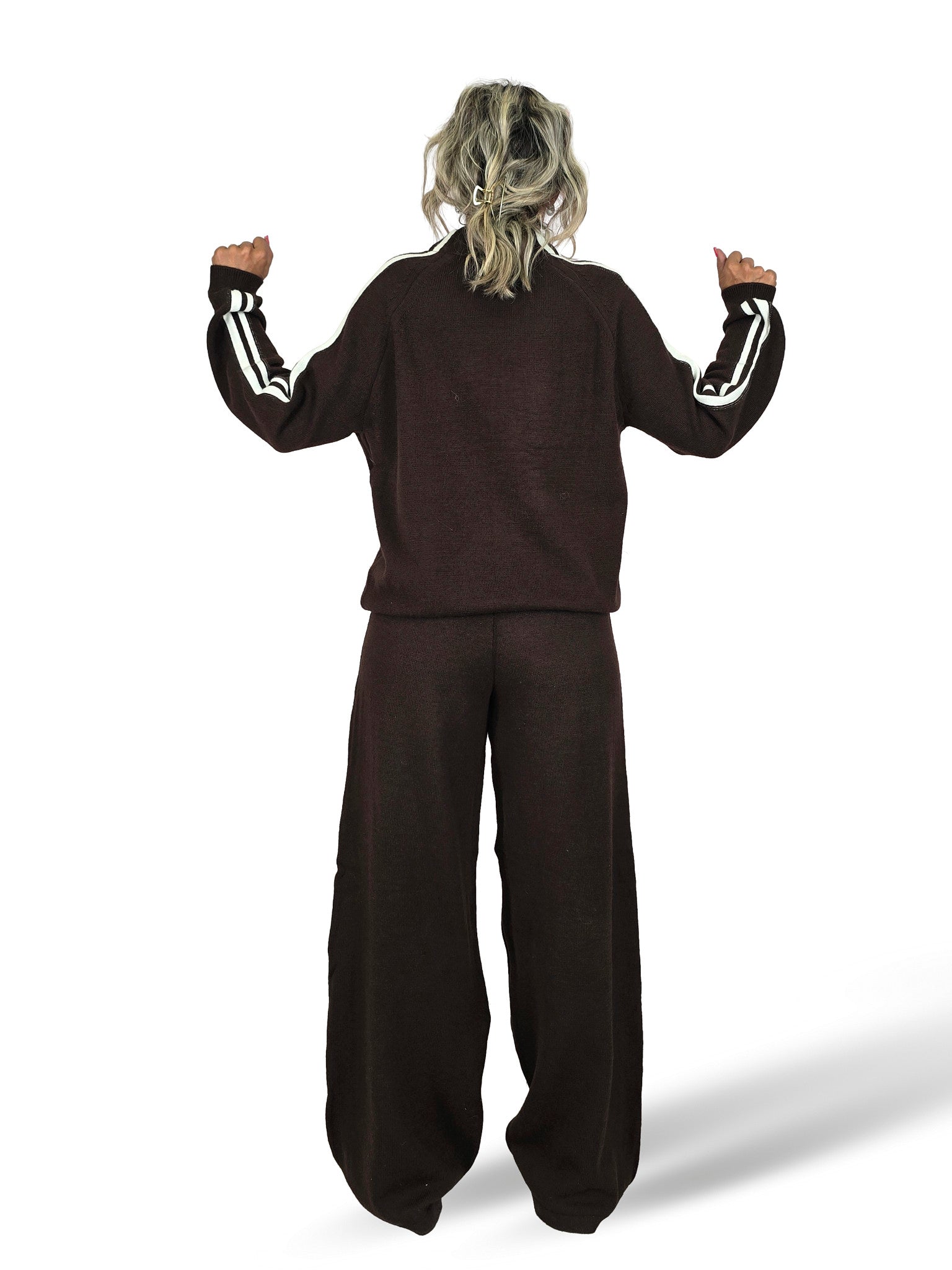STRICKSET: JACKE UND PALAZZOHOSE