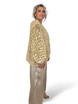 Grobstrickjacke mit Pailletten