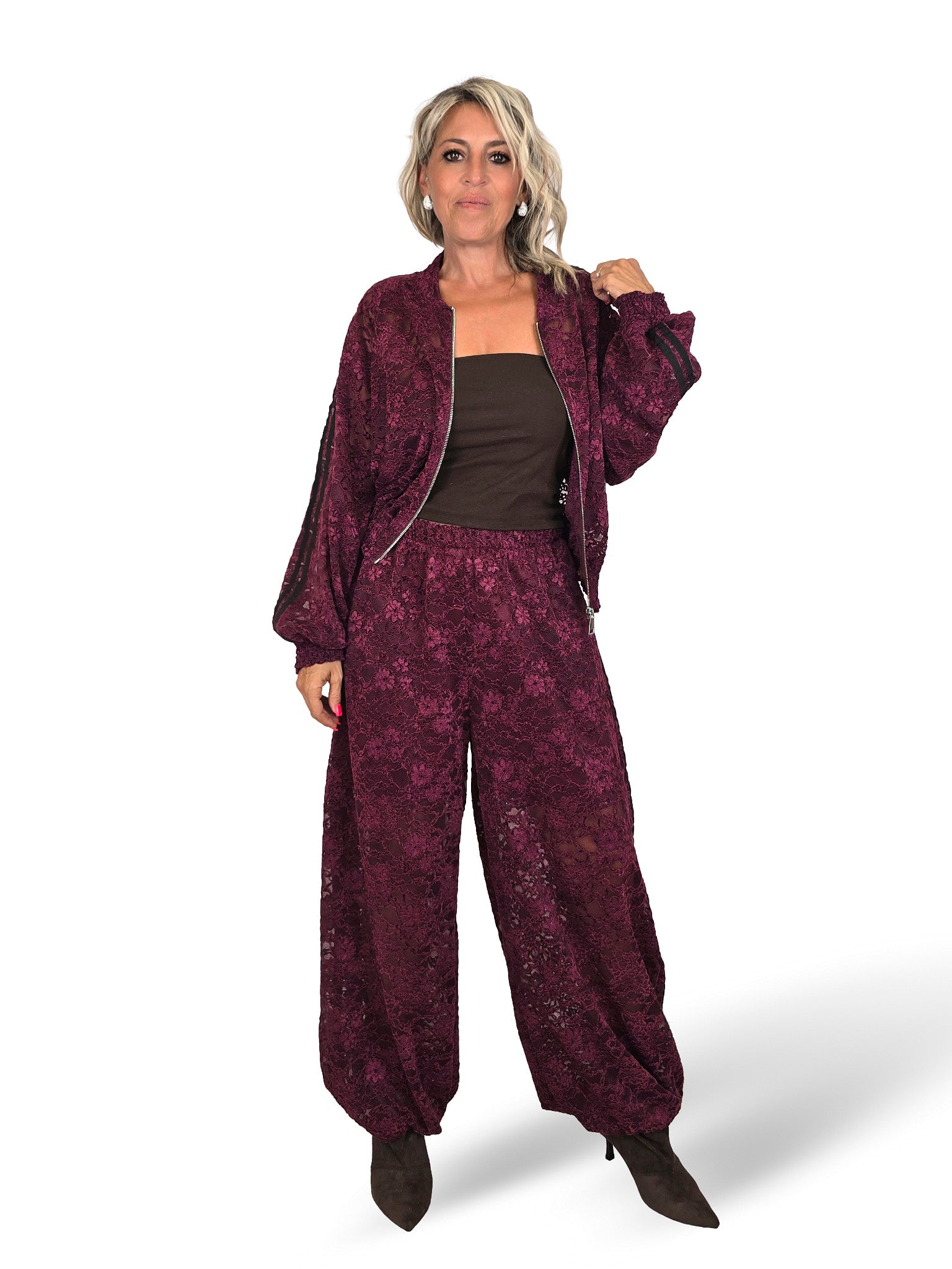 CONJUNTO ENCAJE BOMBER ALADIN