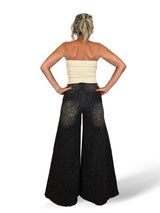 JEANS PALAZZO CON STAMPA ANIMALIERA