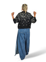 MAXI BOMBER FLOR LENTEJUELAS