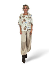 Bluse aus Tencel mit Blumenmuster