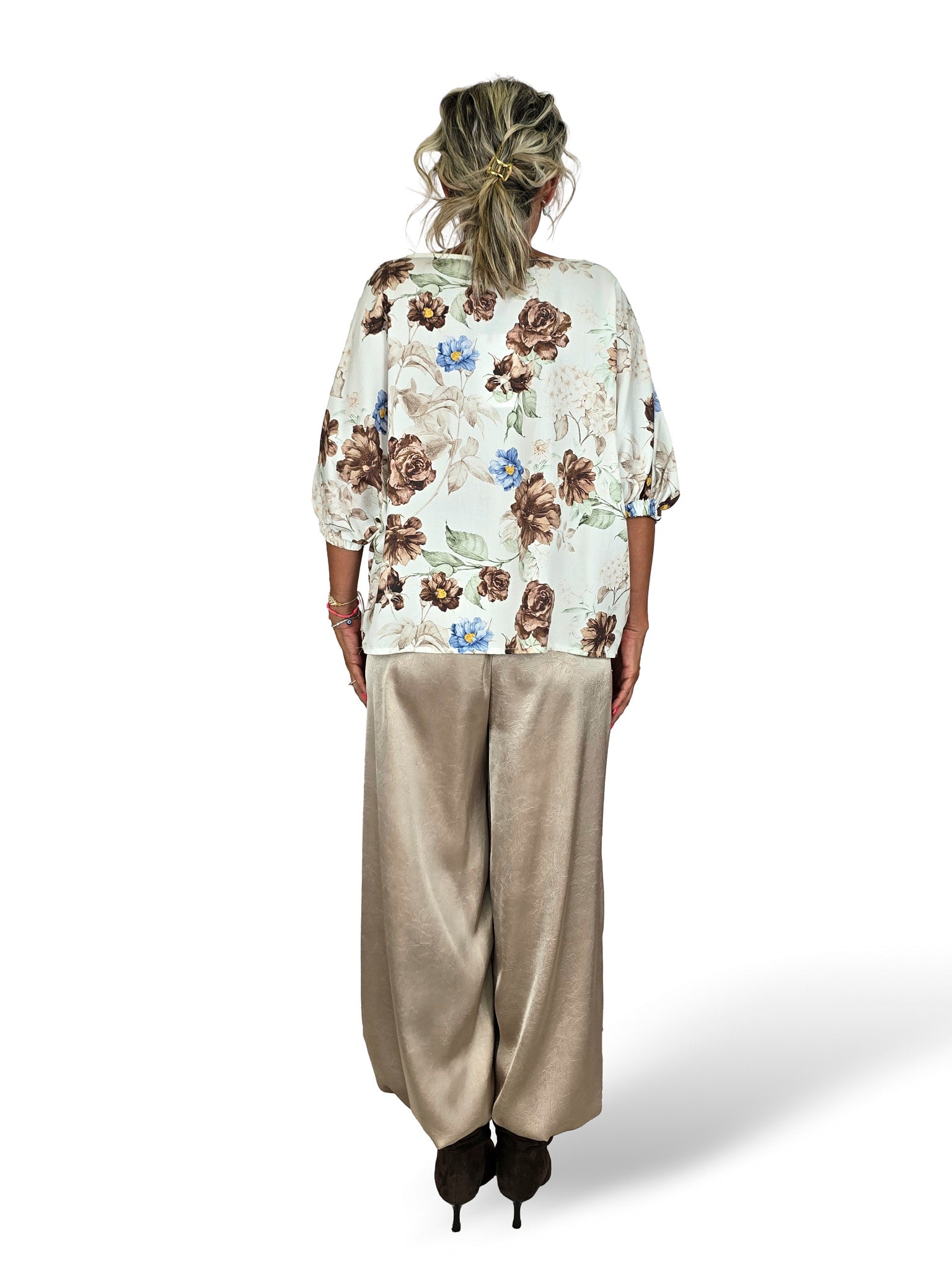 Bluse aus Tencel mit Blumenmuster