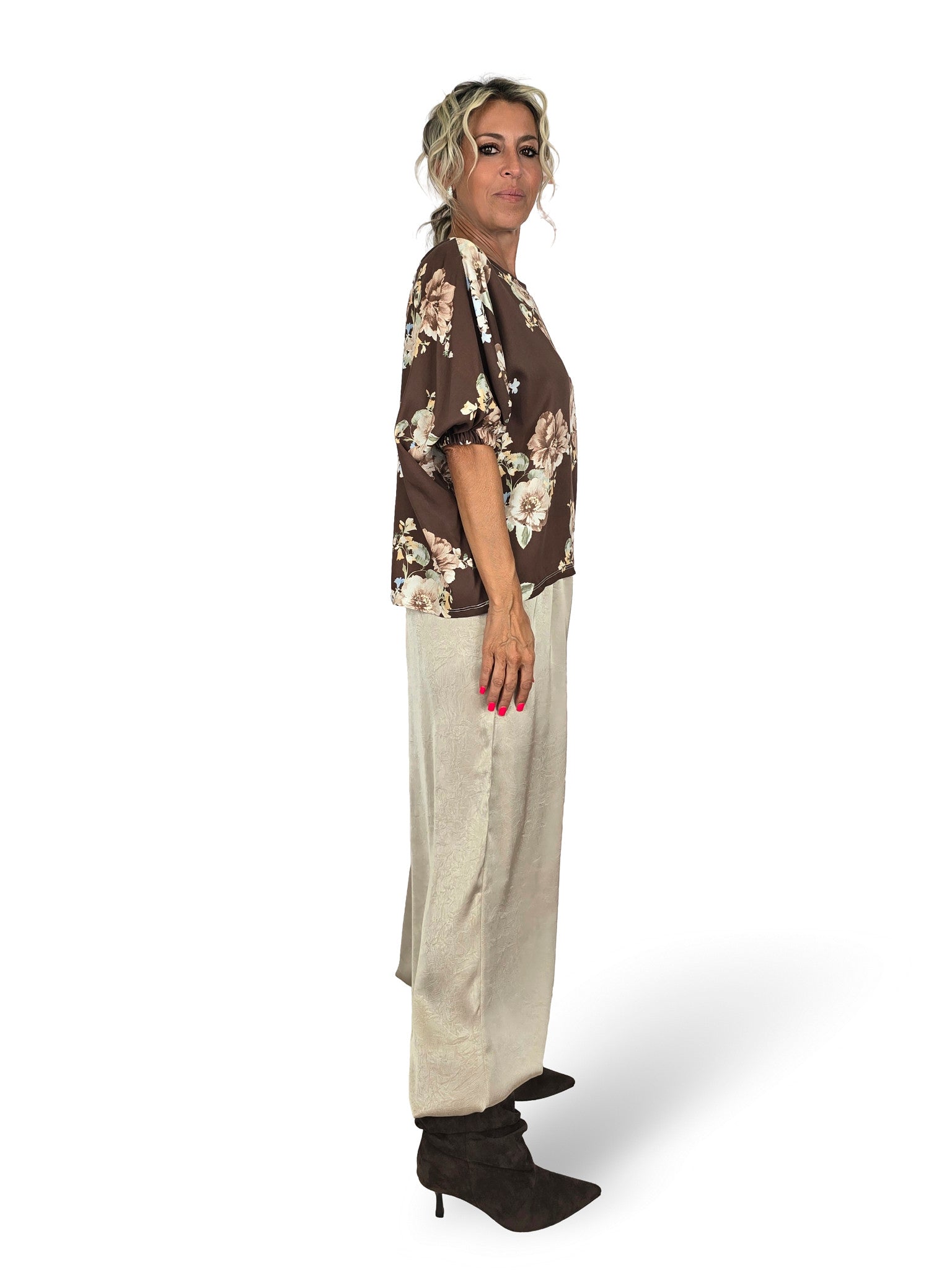 Bluse aus Tencel mit Blumenmuster