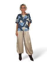 Bluse aus Tencel mit Blumenmuster