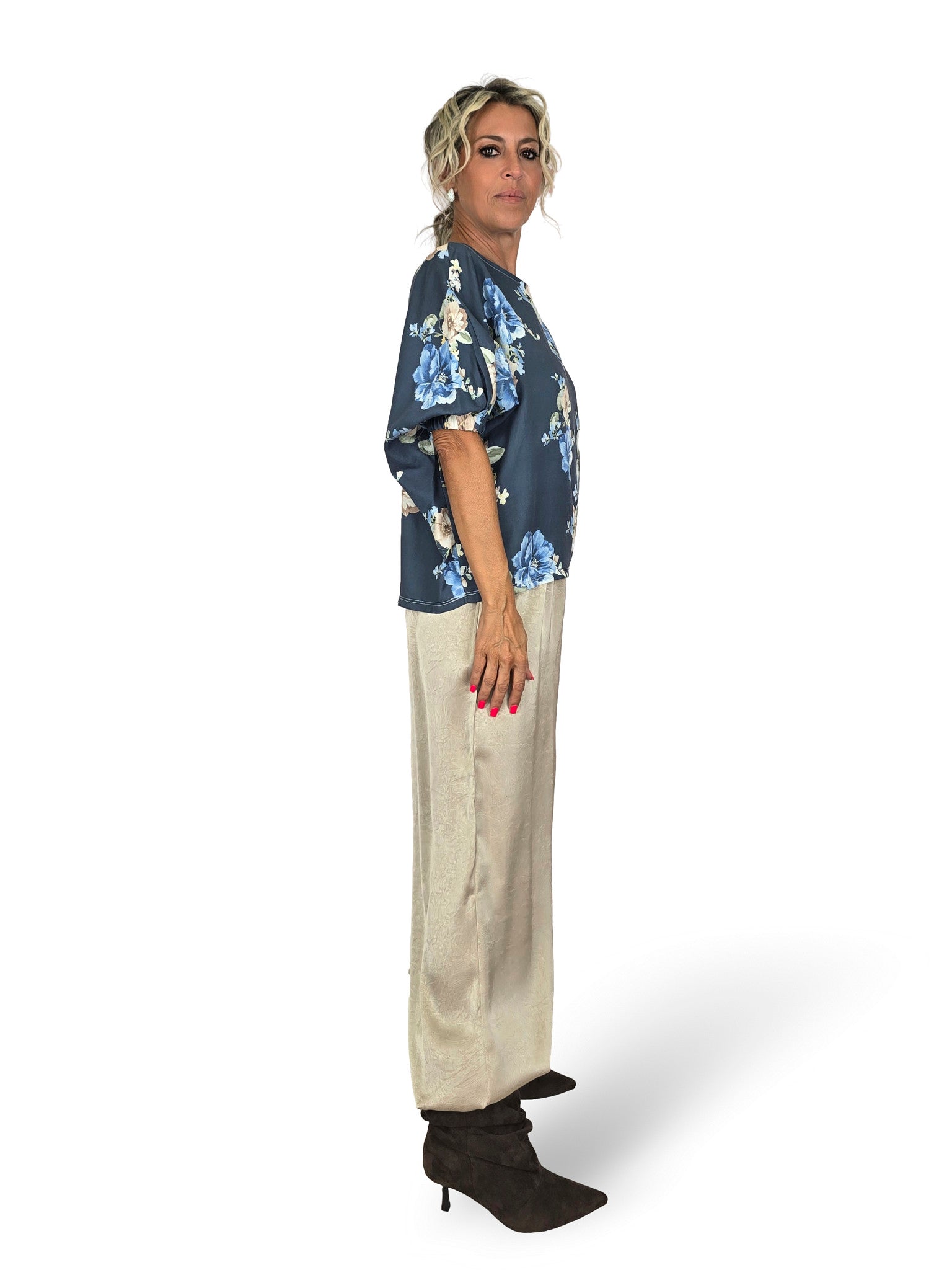 Bluse aus Tencel mit Blumenmuster