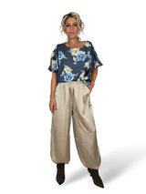 Bluse aus Tencel mit Blumenmuster