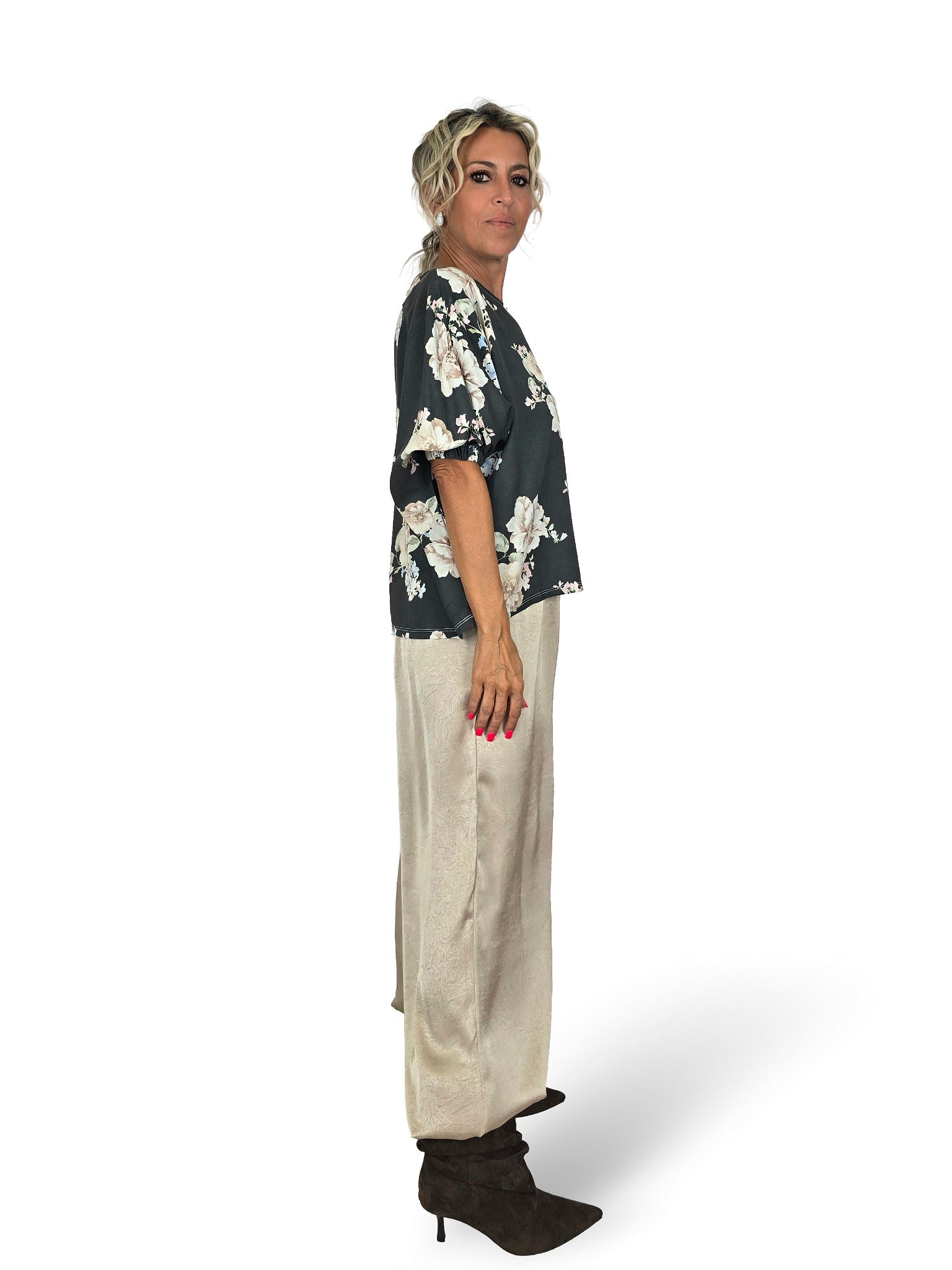 Bluse aus Tencel mit Blumenmuster