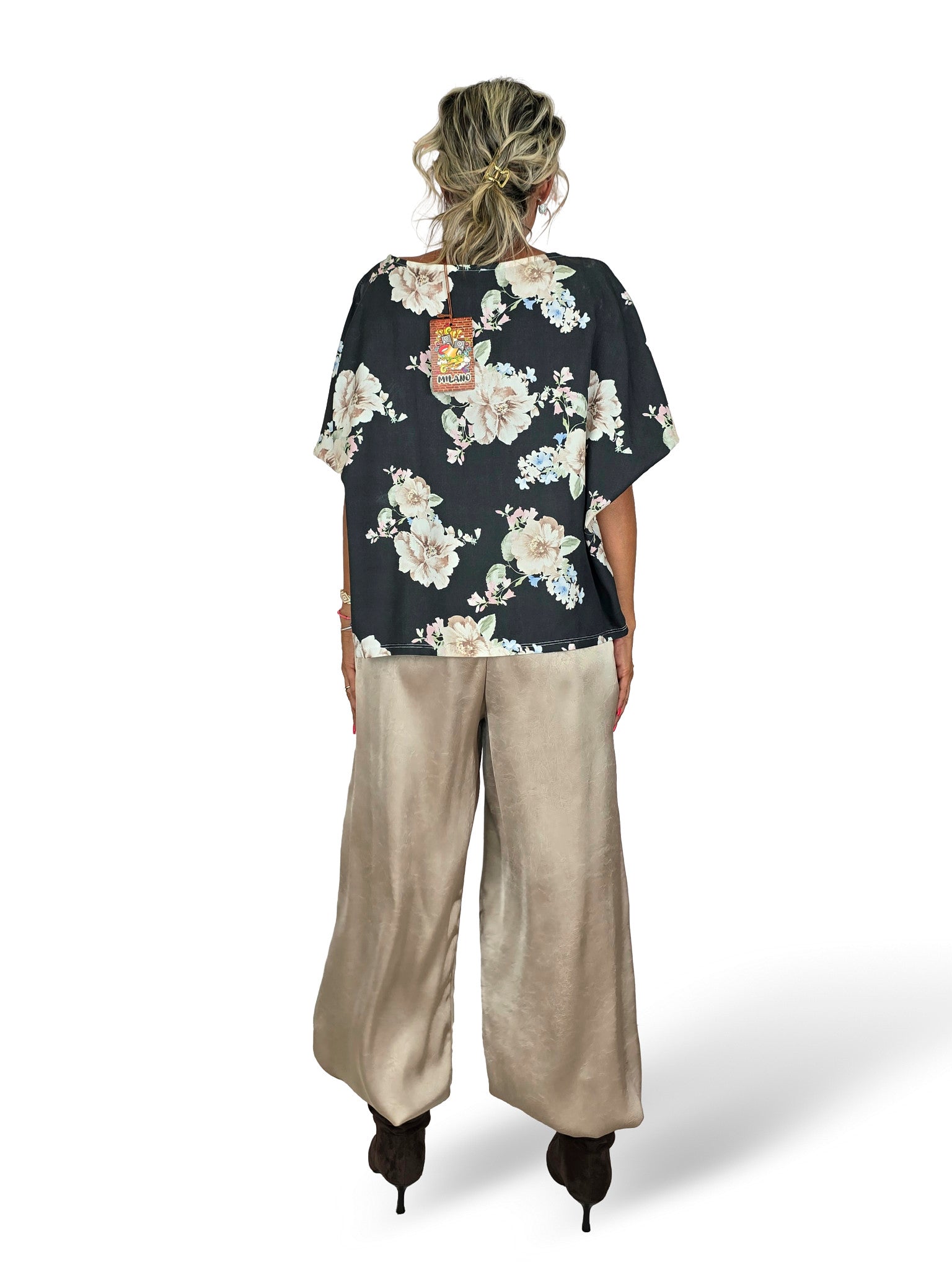Bluse aus Tencel mit Blumenmuster